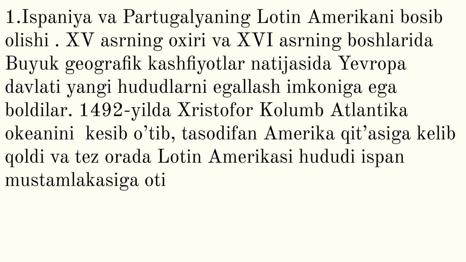 Lotin Amerikasi mustamlaka davri 3