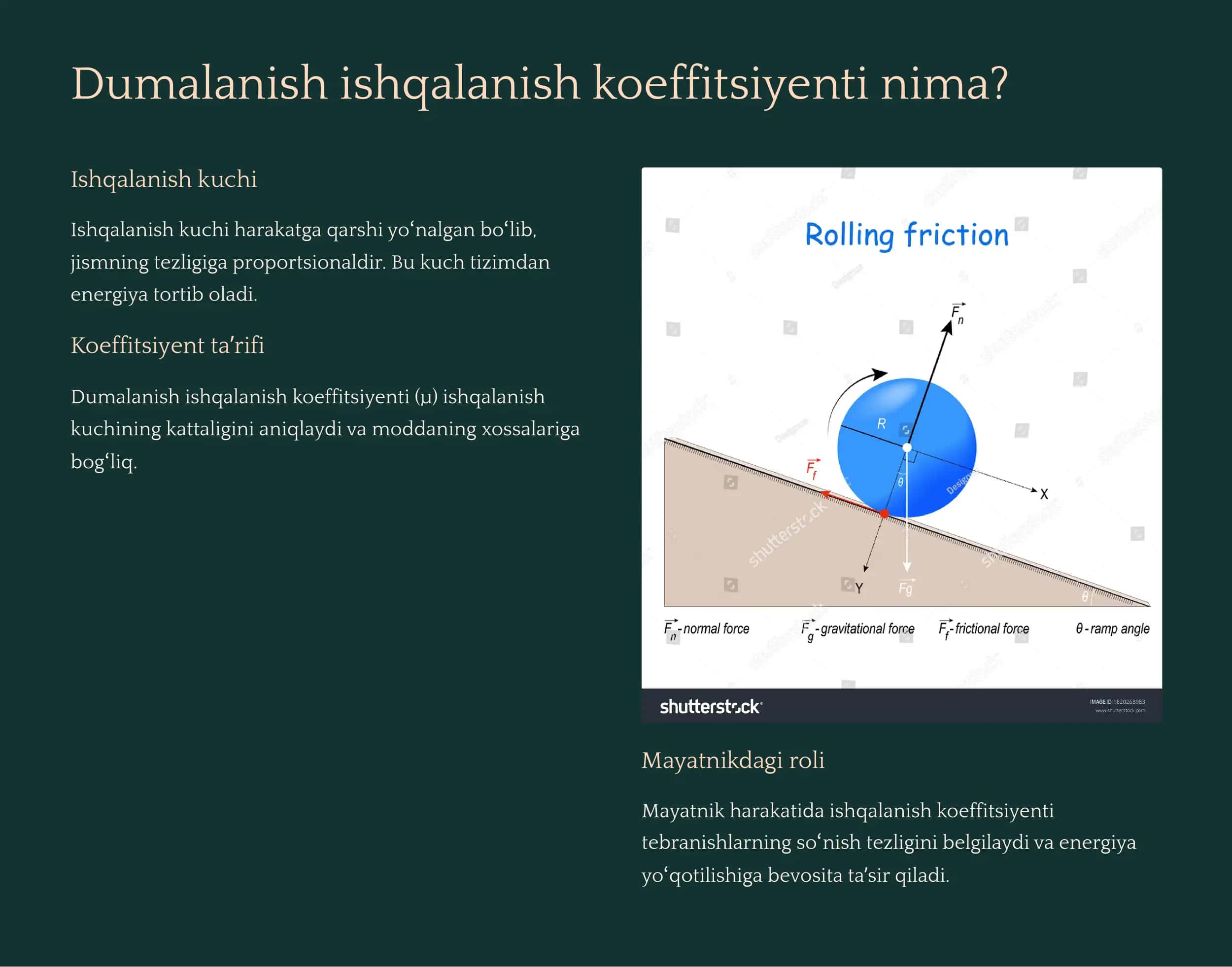 Dunlanish ishqalanishi koeffitsiyenti 3