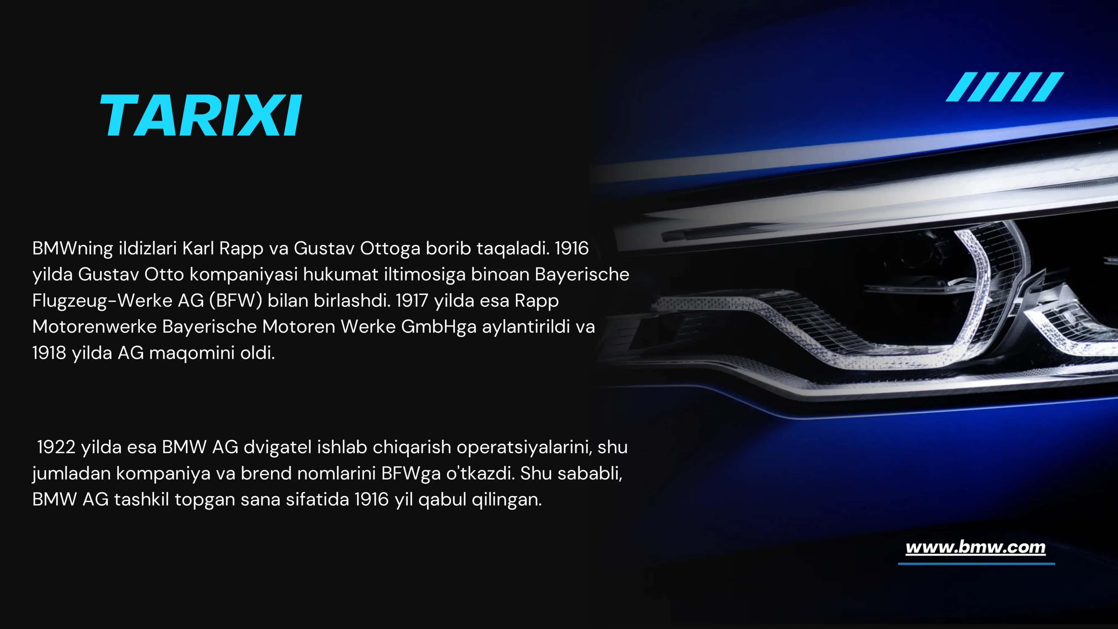 BMW kompaniyasining umumiy tahlili 3