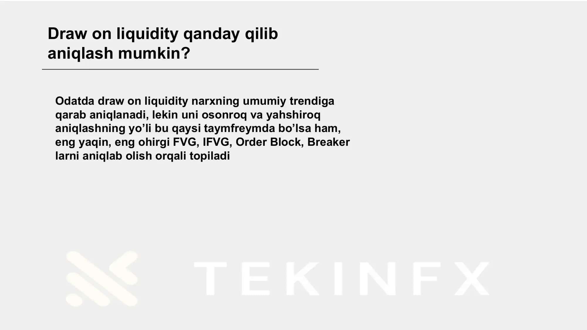 Draw on liquidity - Katta taymfreym muhim daraj 3