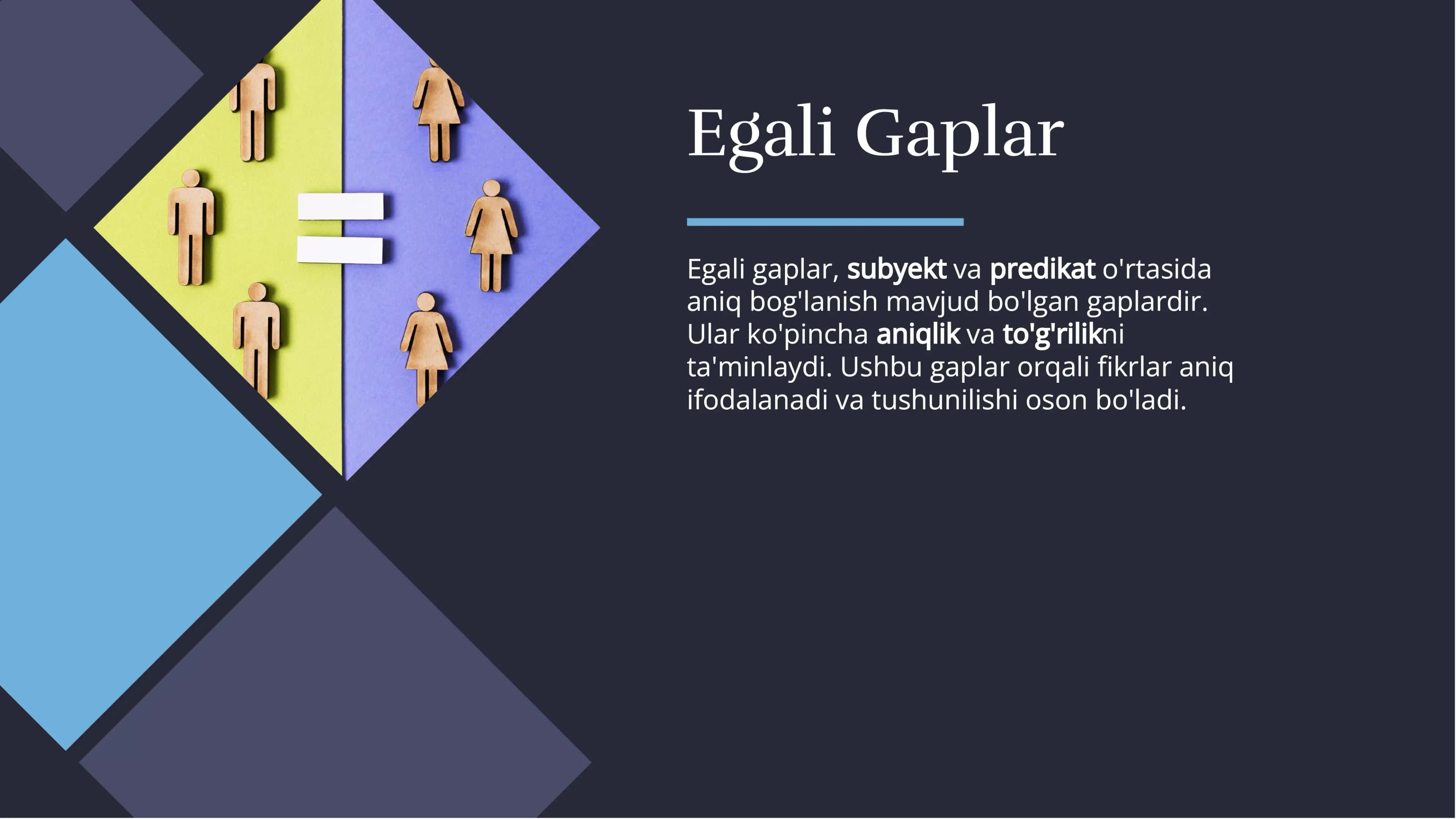 Egali va Egasiz Gaplar: Nazariya va Amaliyot 3