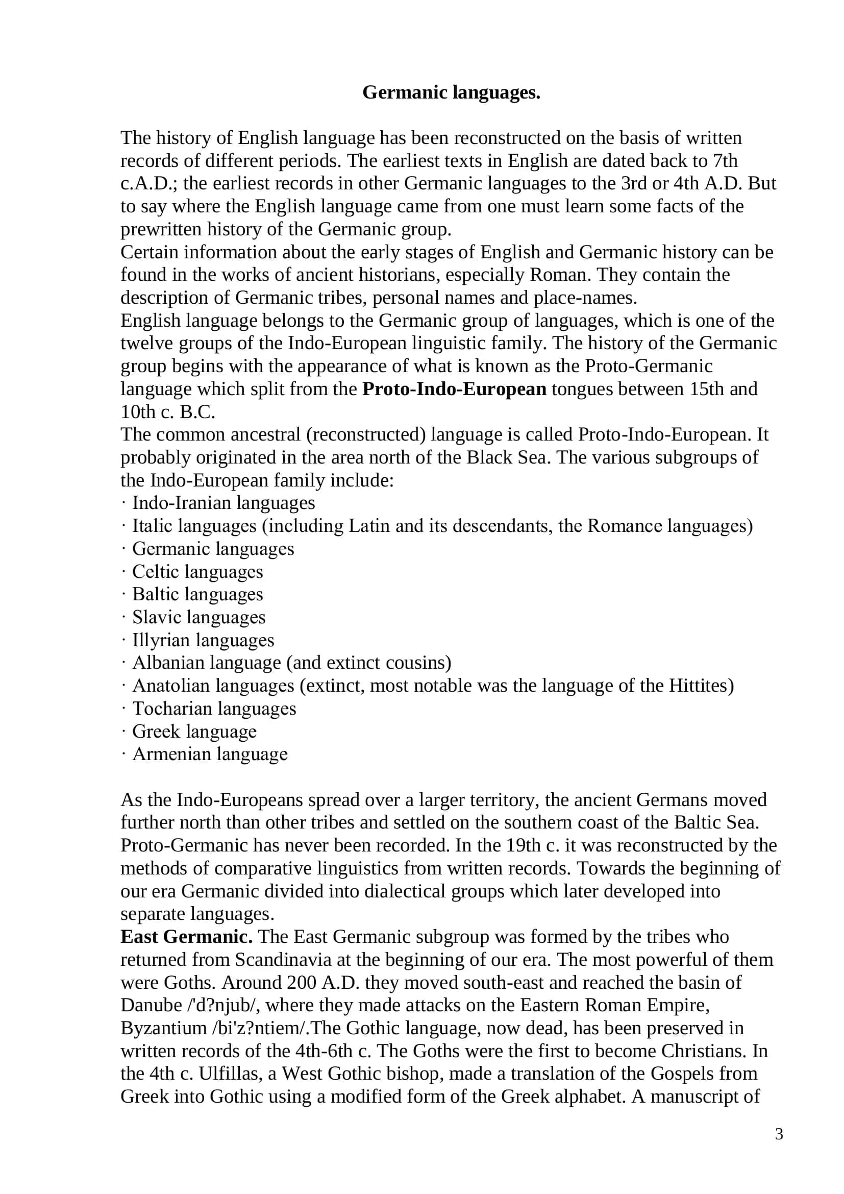 Germanic languages 3