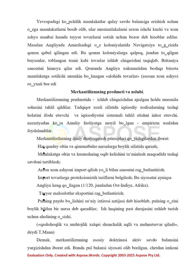 Merkantelizm iqtisodiy ta’limoti va uning mohiyati 3