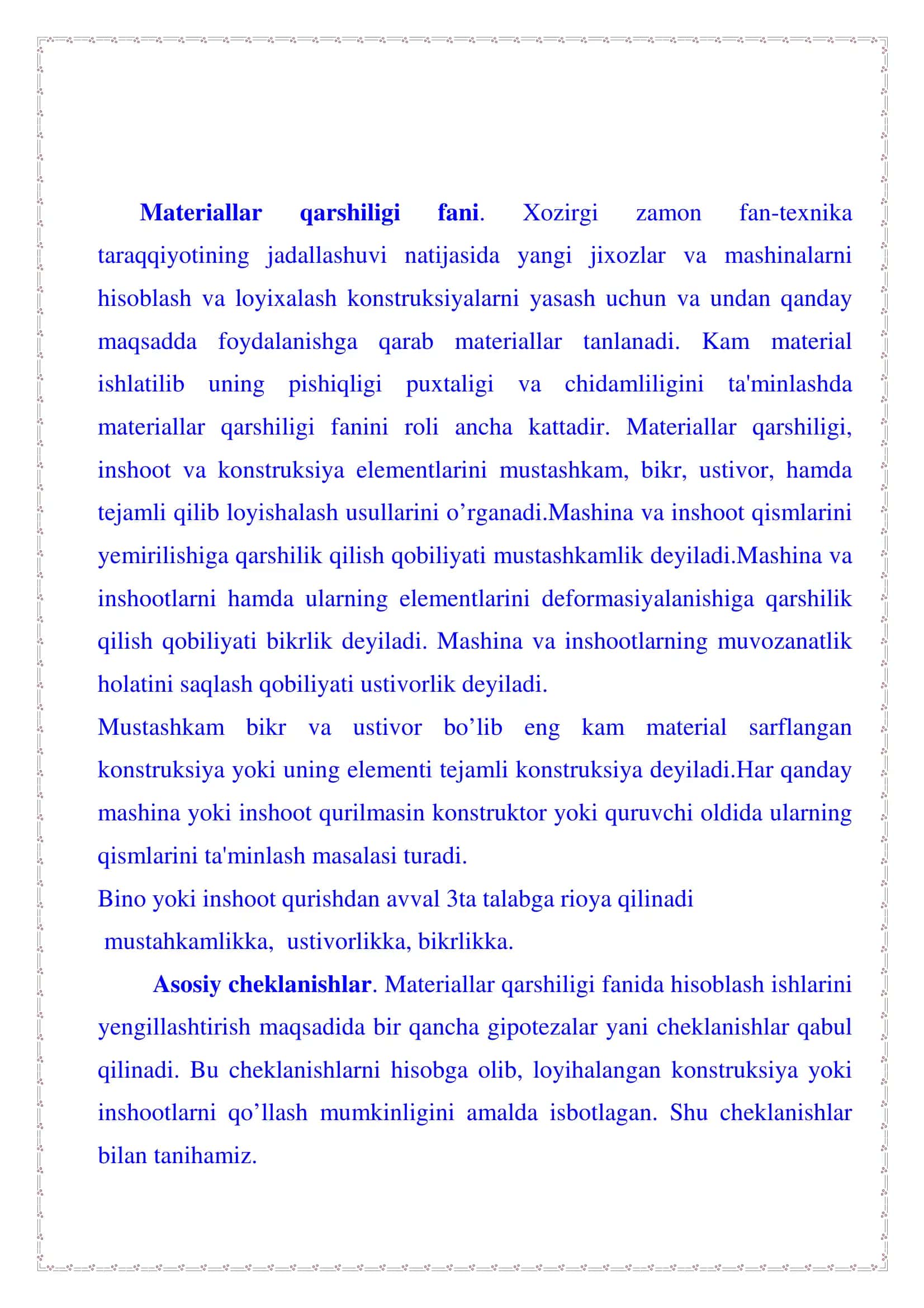 Materiallar qarshiligi 3