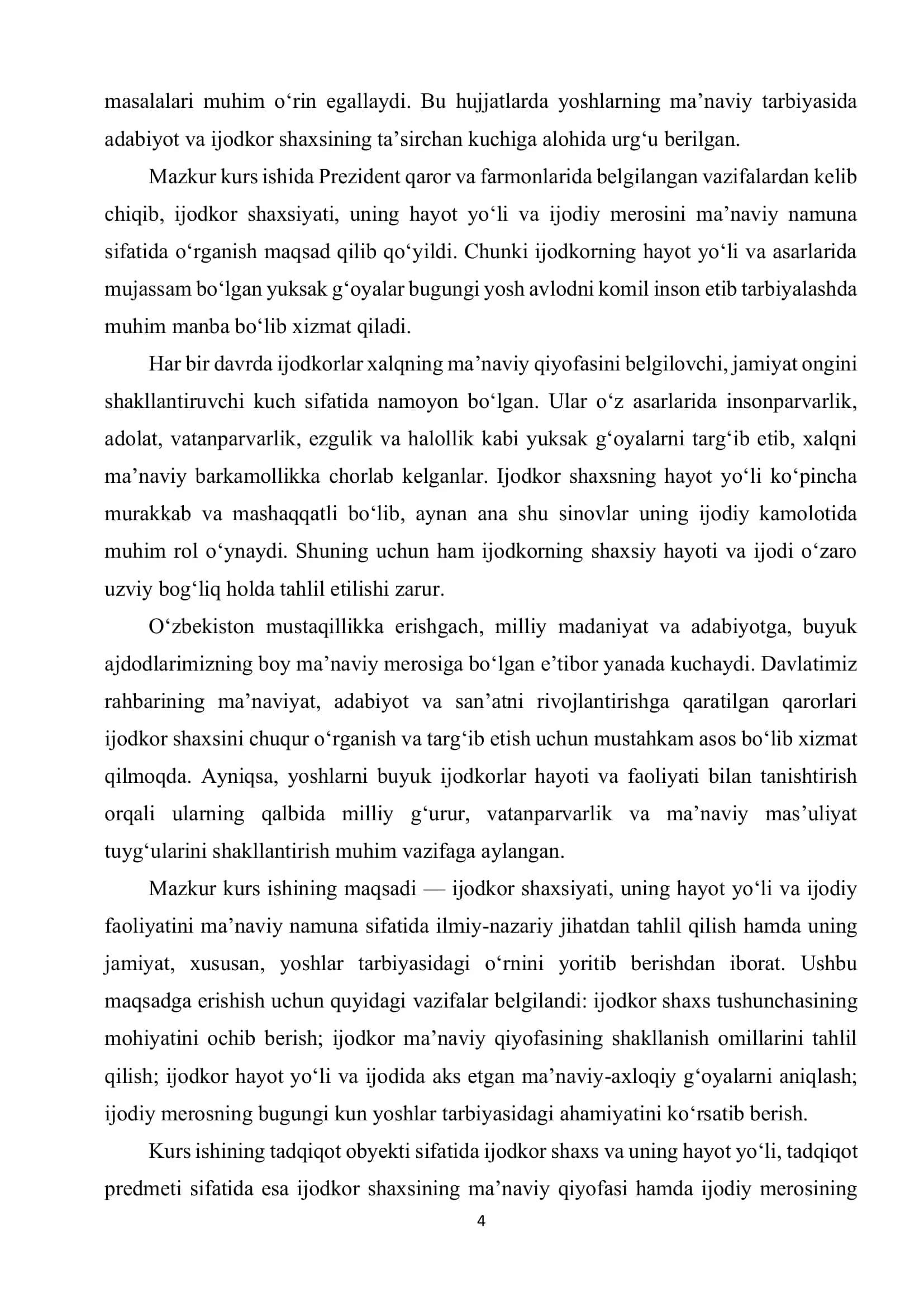 IJODKOR SHAXSIYATI VA UNING HAYOT YO‘LI – MA’NAVIY 3
