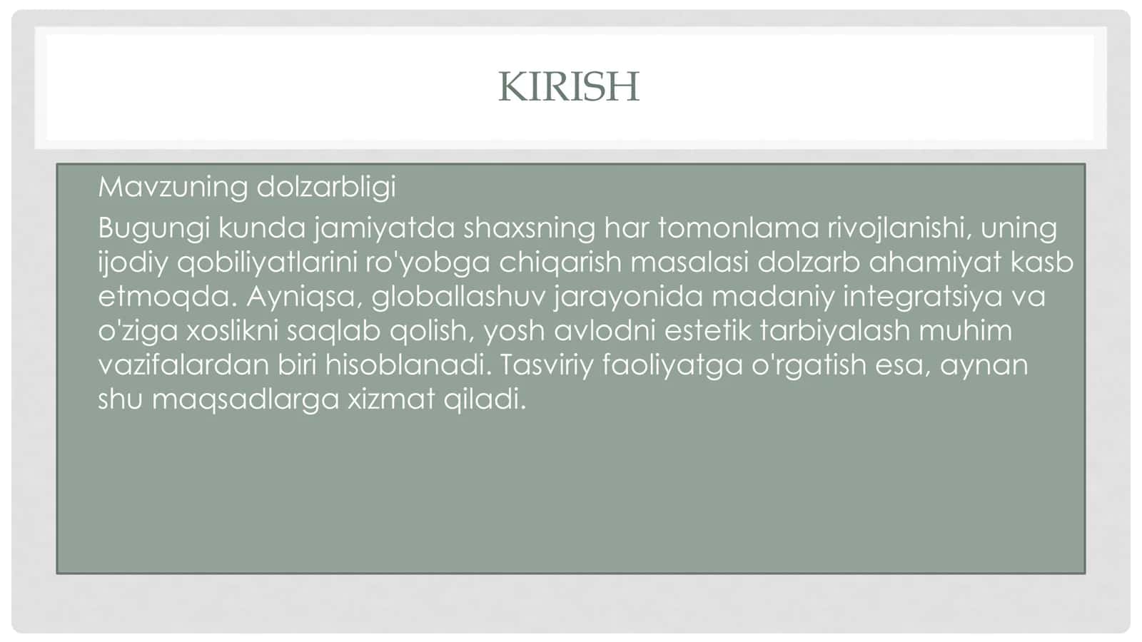 TASVIRIY FAOLIYATGA O'RGATISHNING MAQSAD 3