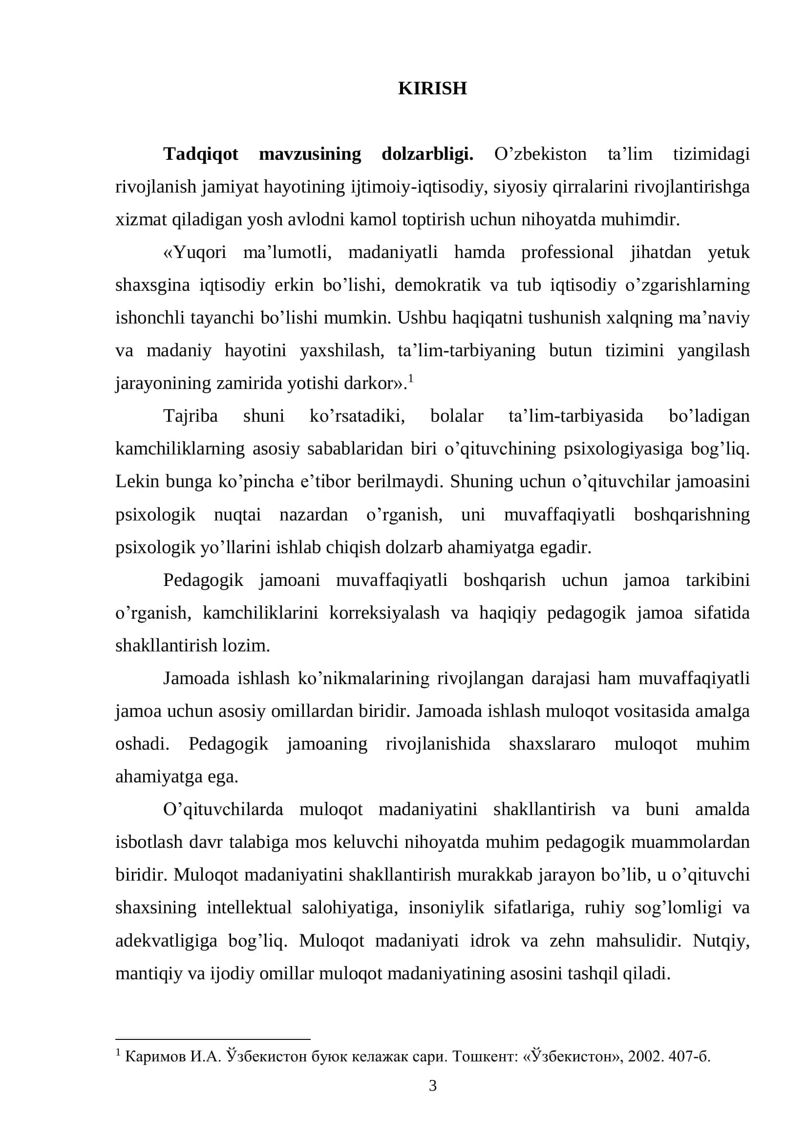 PEDAGOGIKA VA PSIXOLOGIYA TA'LIM YO'NALISHI 3