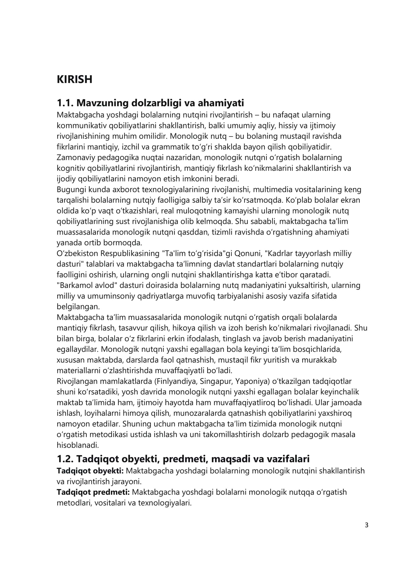 BOLALARNI MONOLOGIK NUTQGA O’RGATISH 3