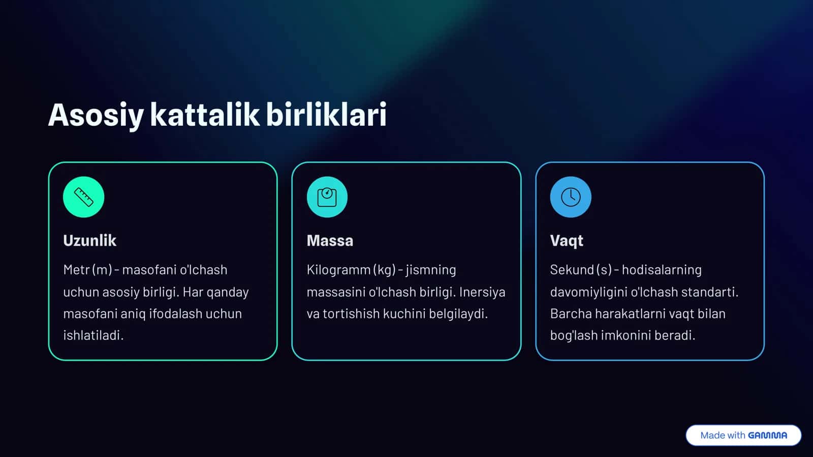 Kattalik birliklari: Asoslari va qo'llanishi 3