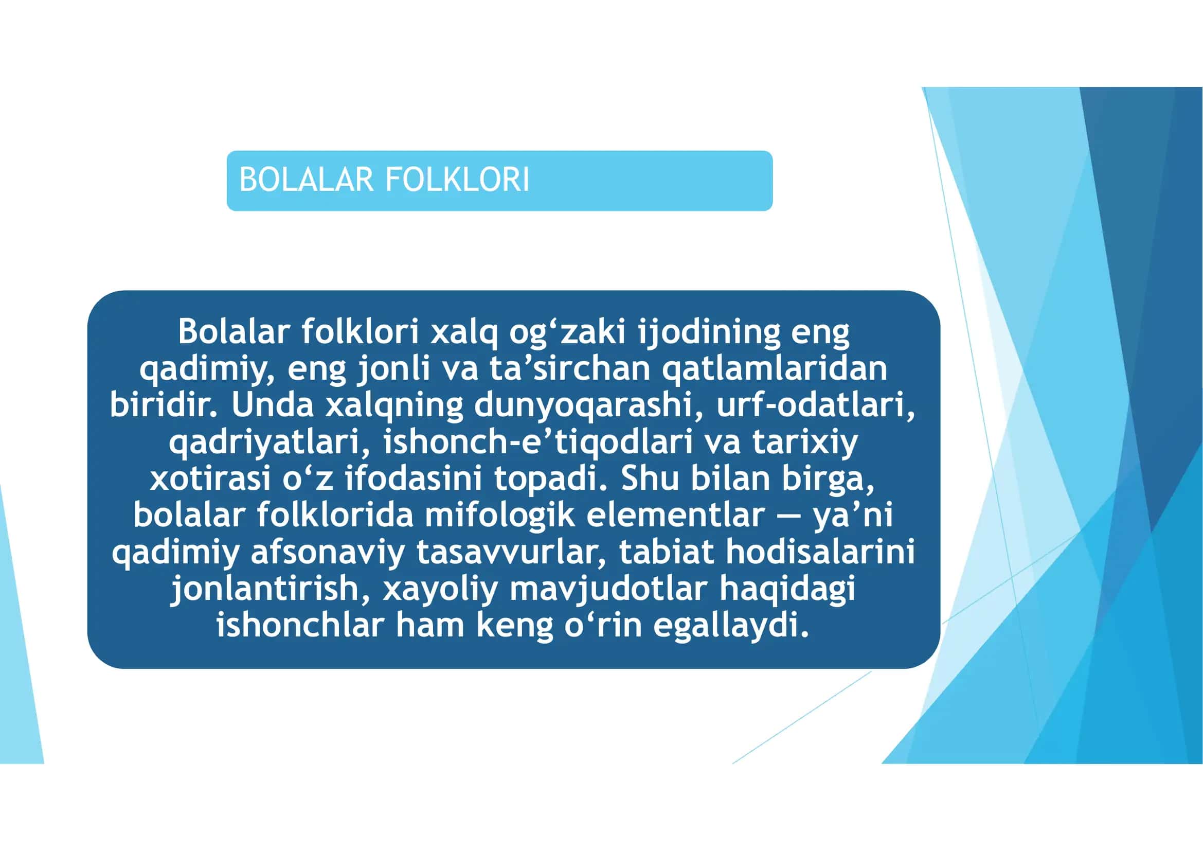 Bolalar folklorida mifologik elementlar 3