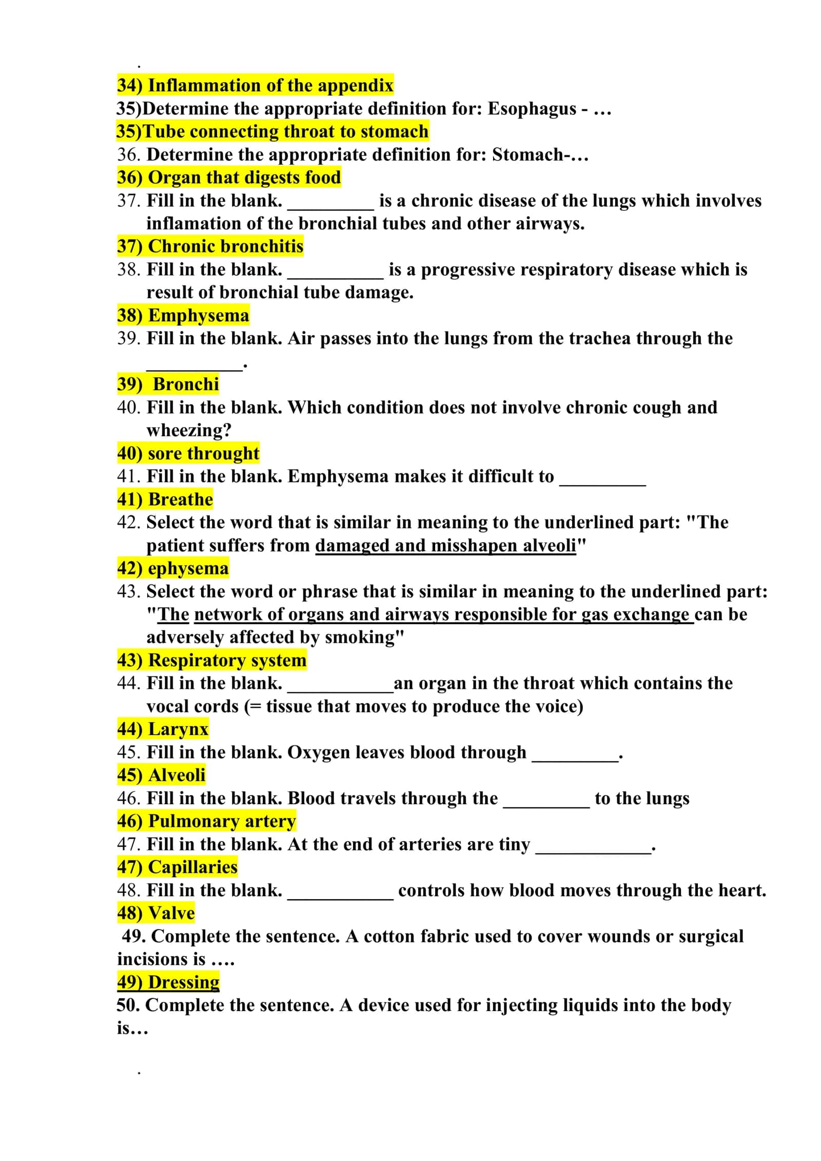 Breathe and Health Definitions 3