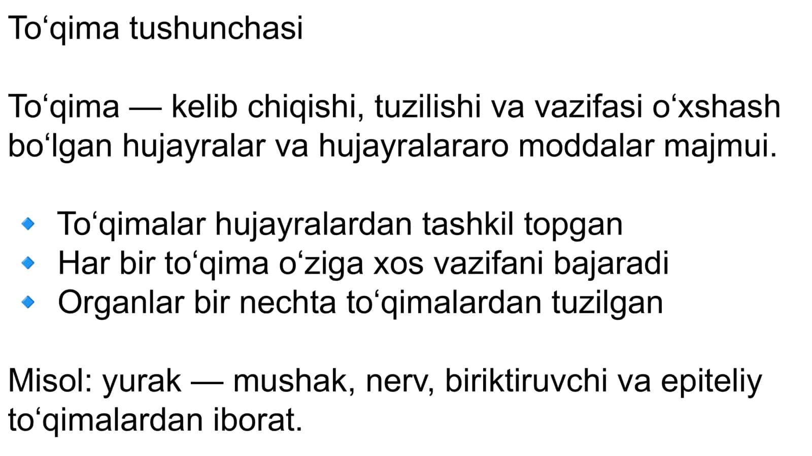 To‘qimalar tuzilishi va turlari 3