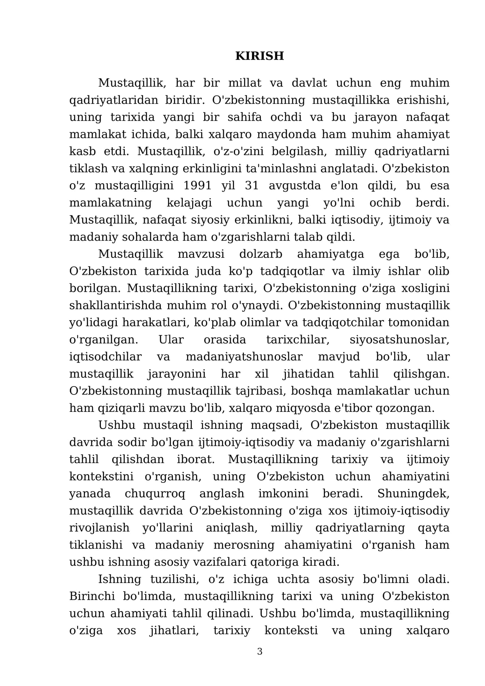 Mustaqillik 3