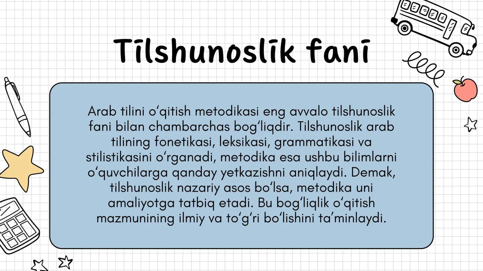 ARAB TILI O'QITISH METODIKASINING 3