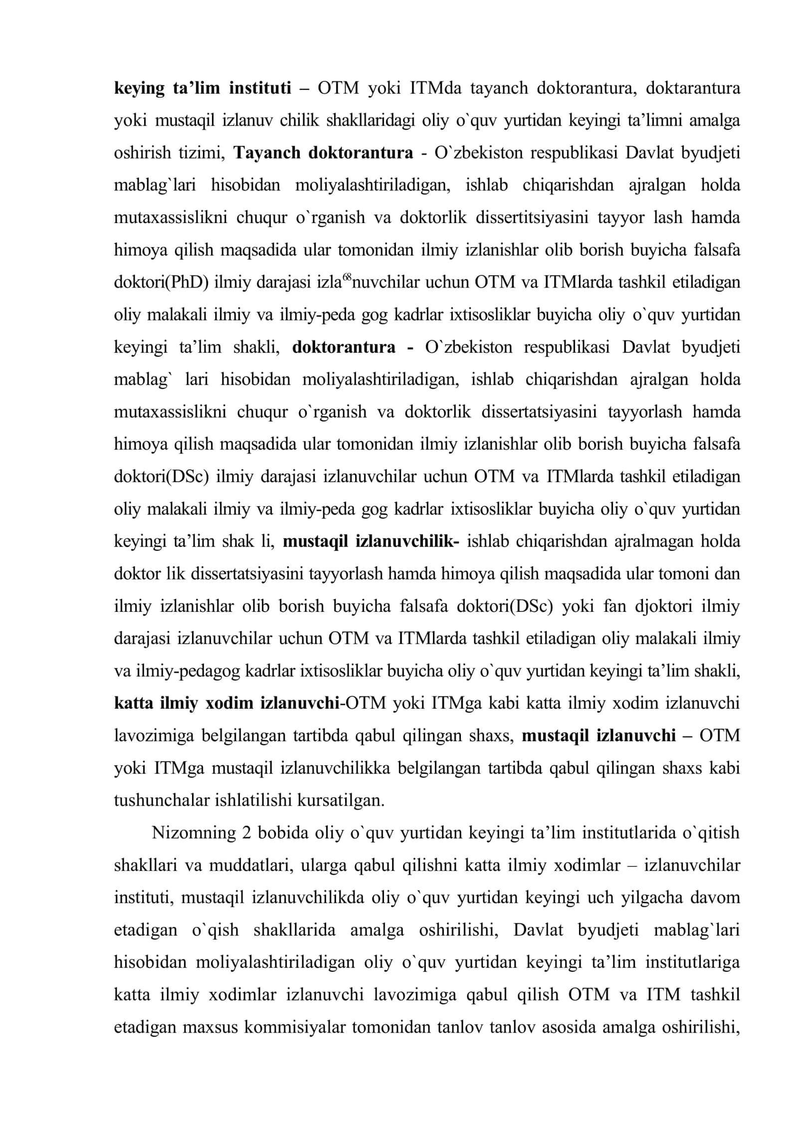 Oliy ta’limdan keyingi ta’lim tizimi 3