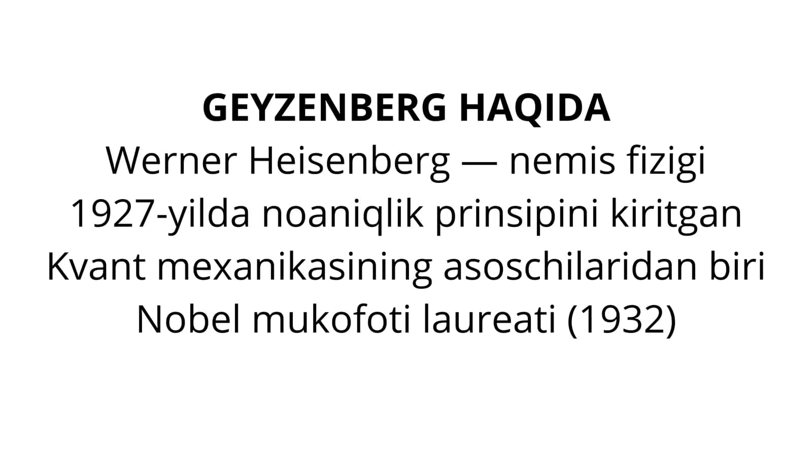 Geyzenberkning noaniqliklar munosabati 3