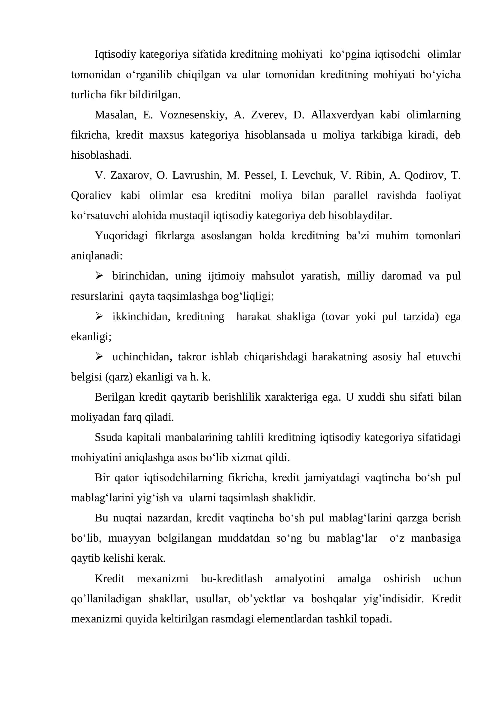 Kredit mexanizmi tushunchasi 3