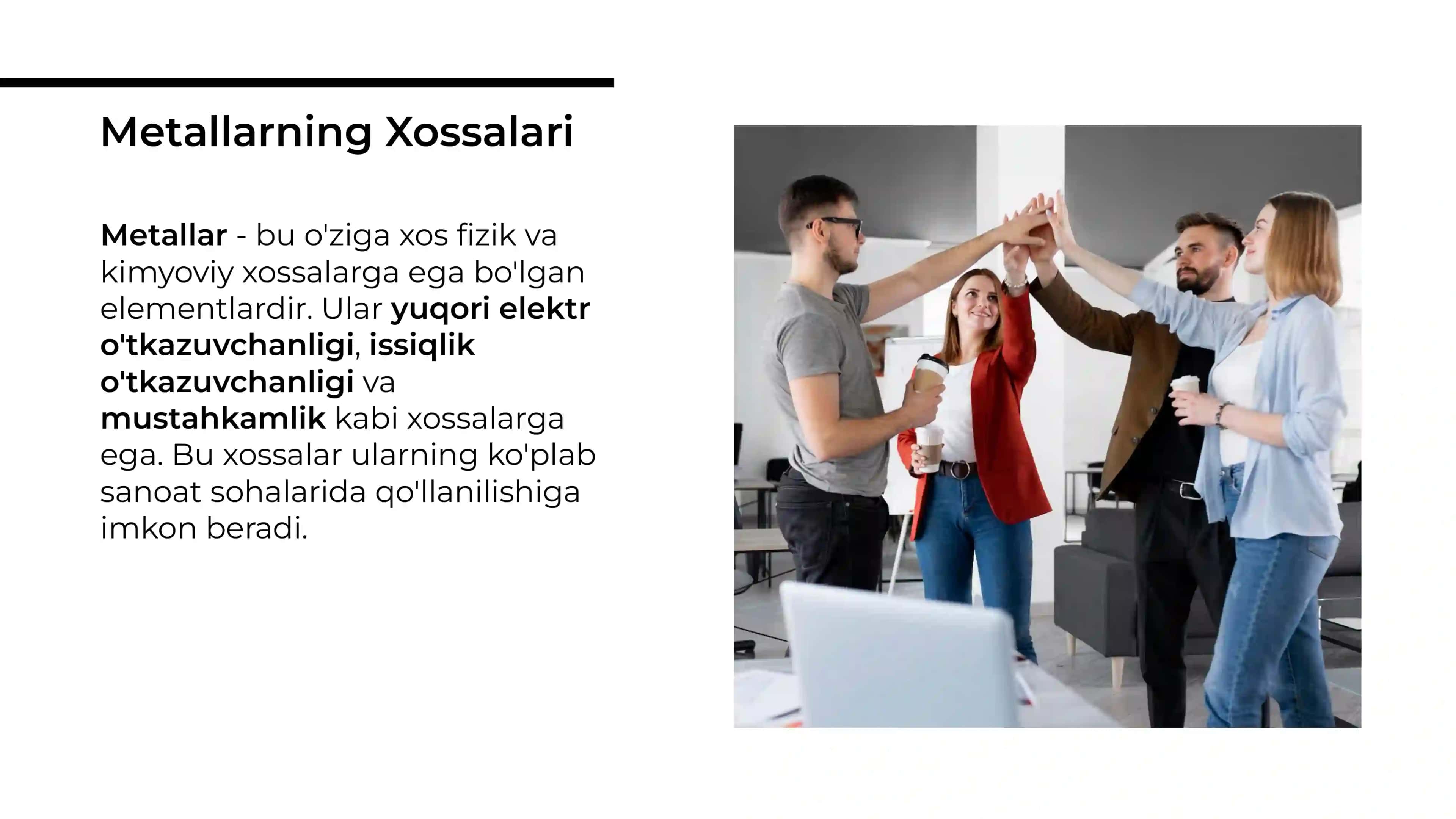 Metallaring umumiy xossalari. Elektroliz. 3