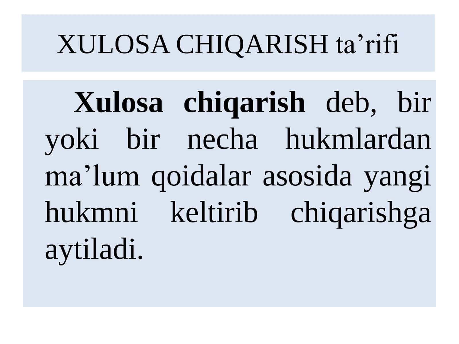 XULOSA CHIQARISH 3
