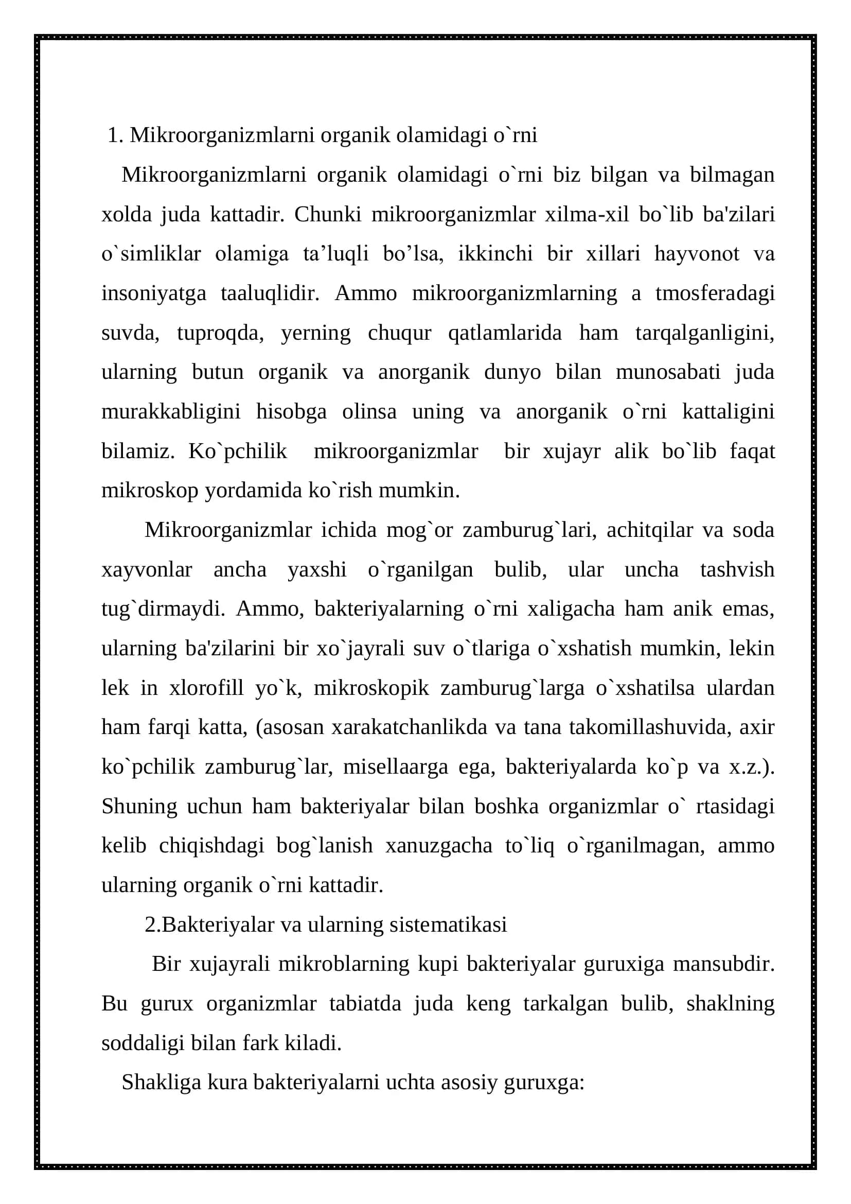 Микроорганизмлар морфологияси 3