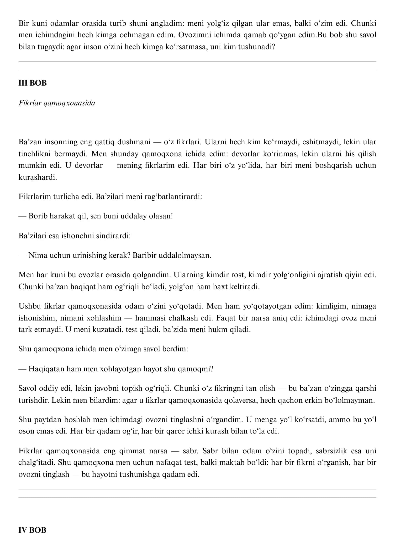 ICHKI OVOZLAR 3
