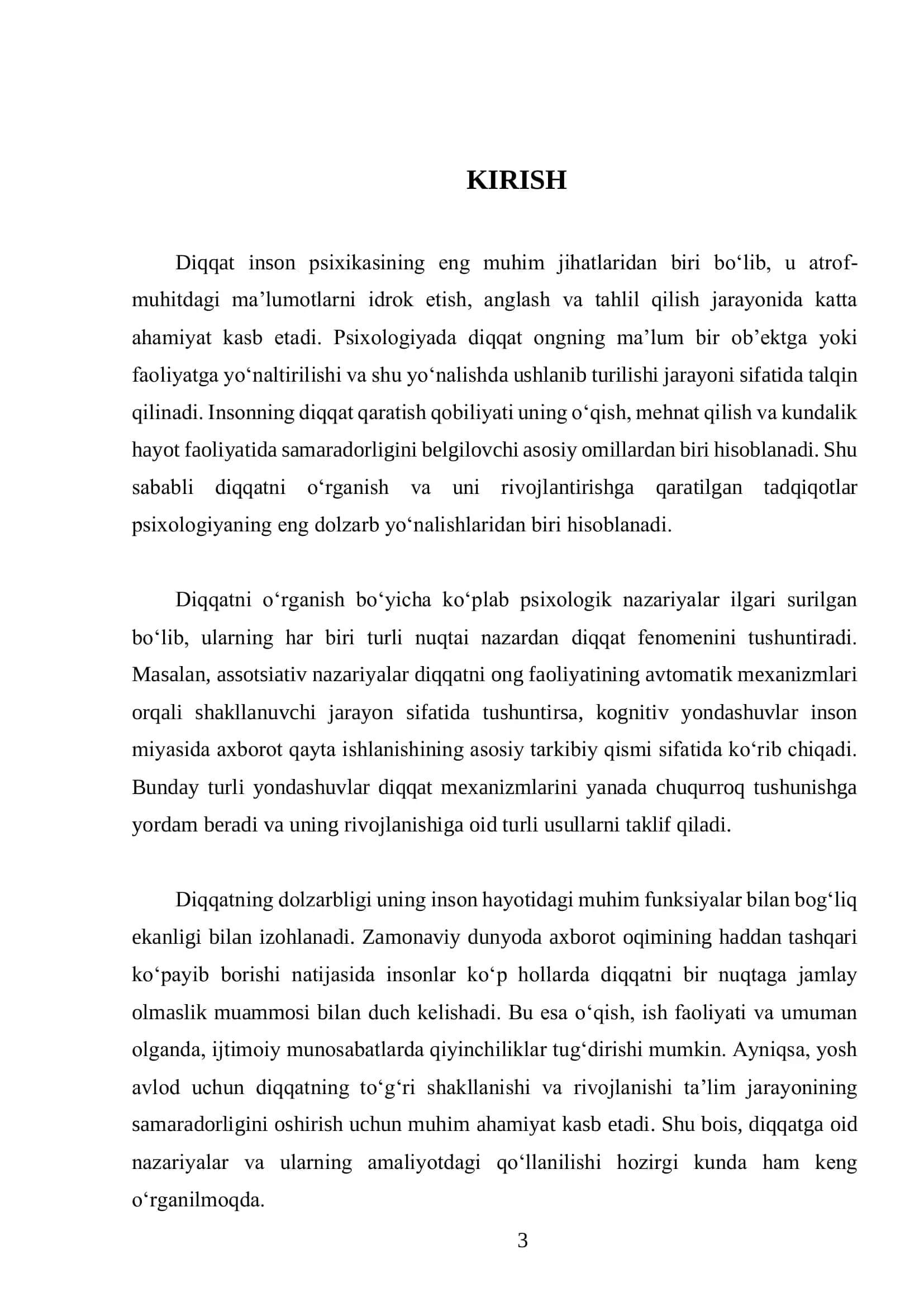 Diqqatning psixologik nazariyalari 3