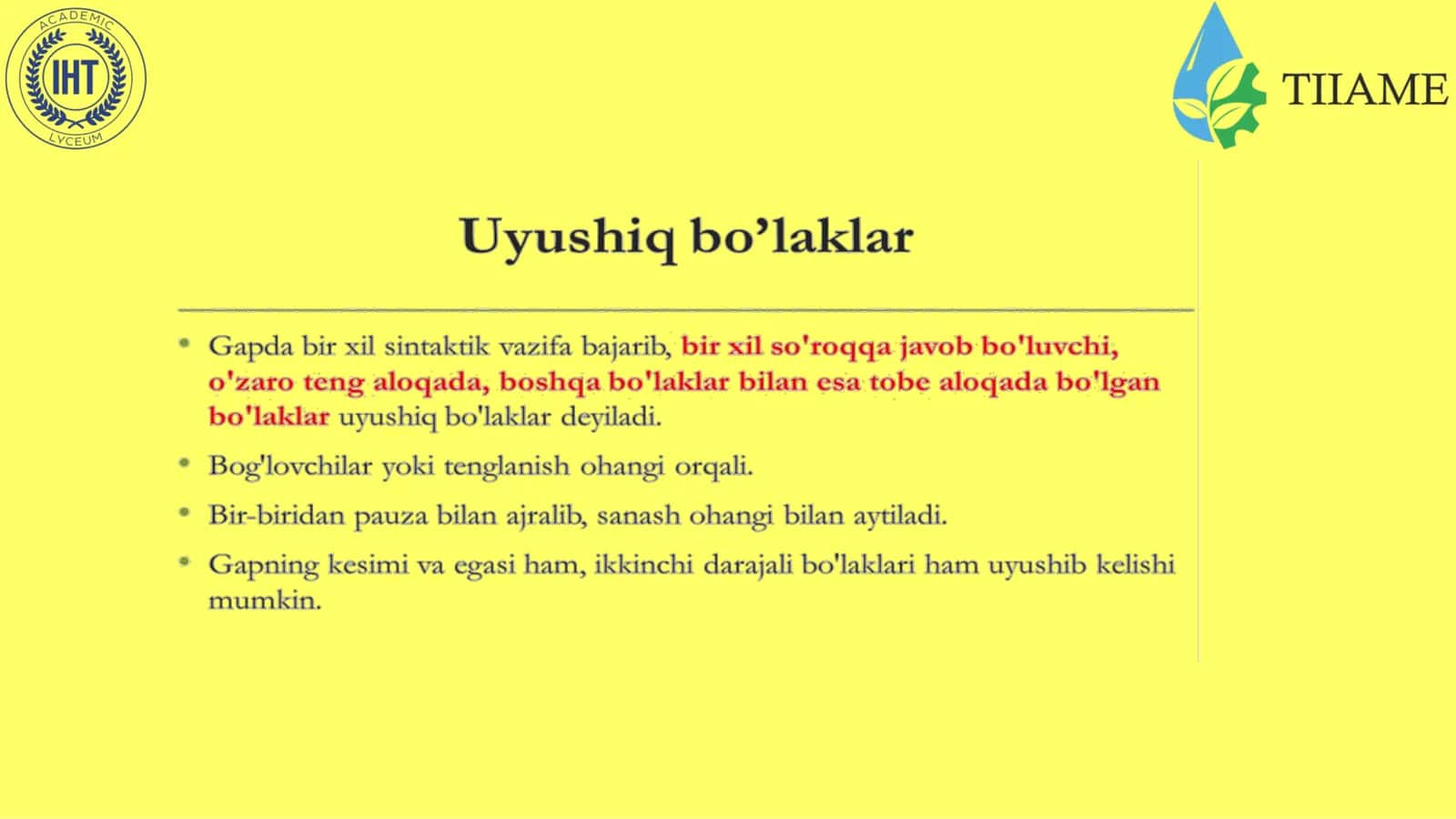 Uyushiq bo‘lakli gaplar 3