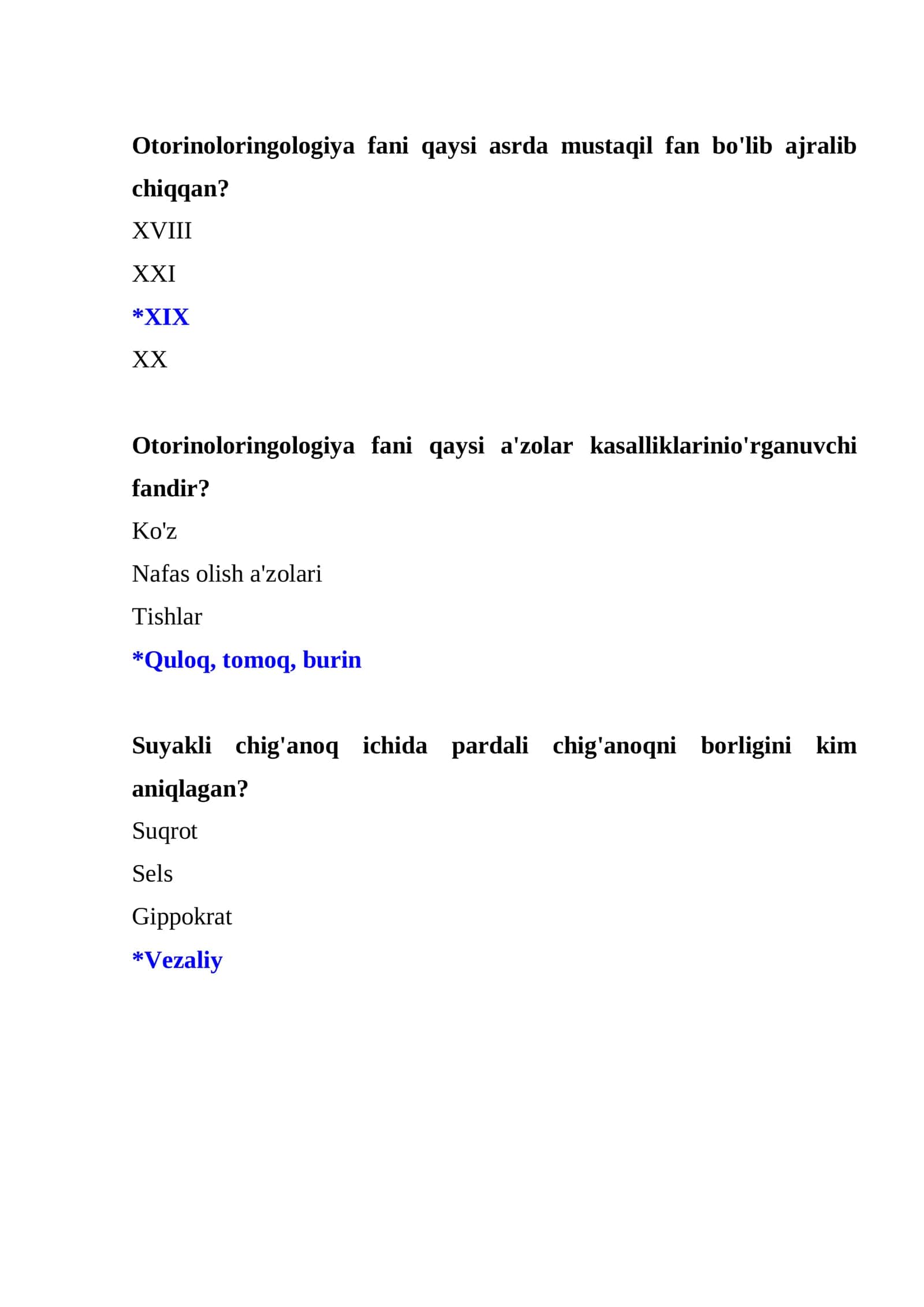 Hamshiralar bo‘limi ARGOS testi. Ishga kirish testi va test javoblari 2026 3