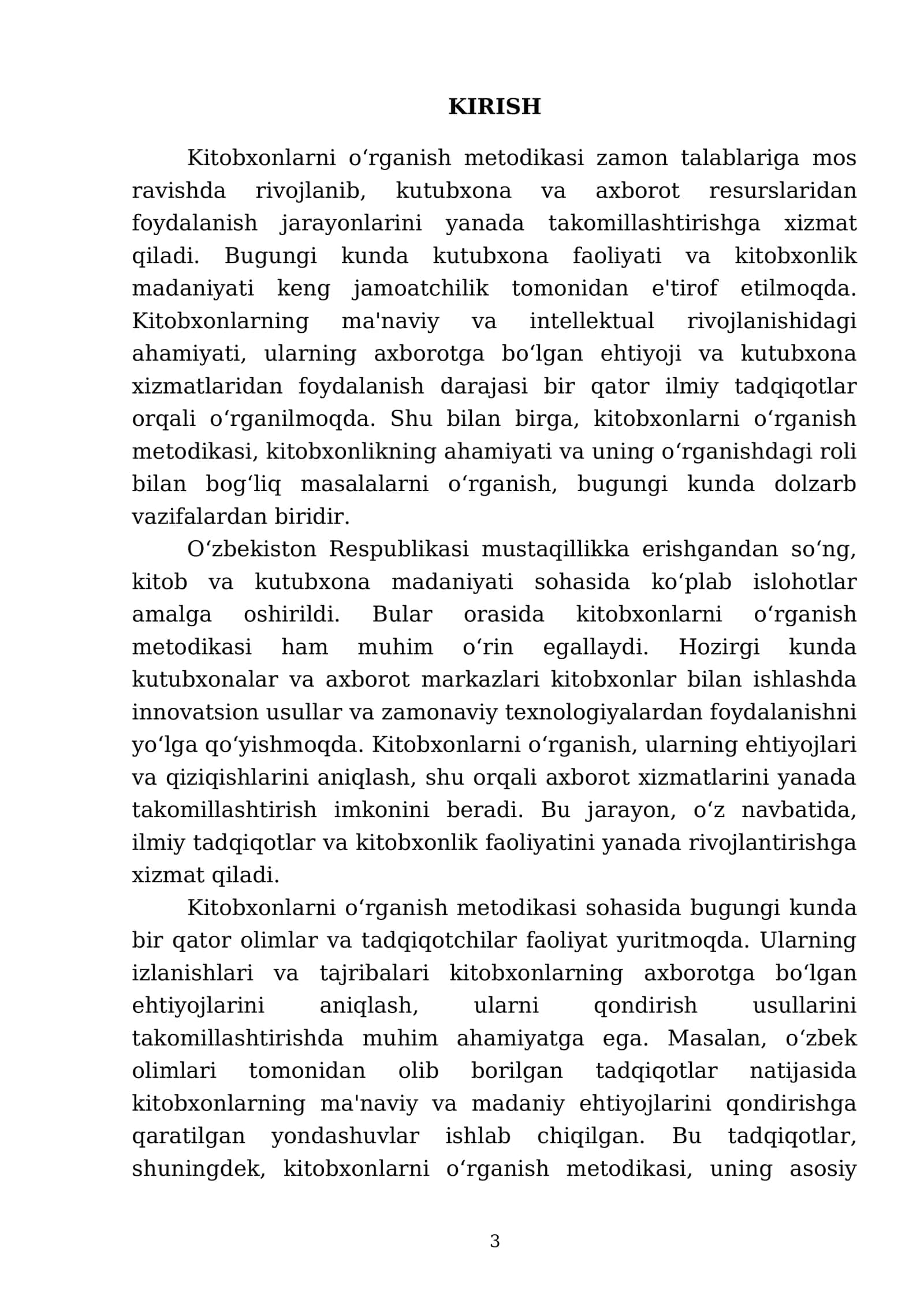 Kitobxonlarni o'rganish metodikasi 3