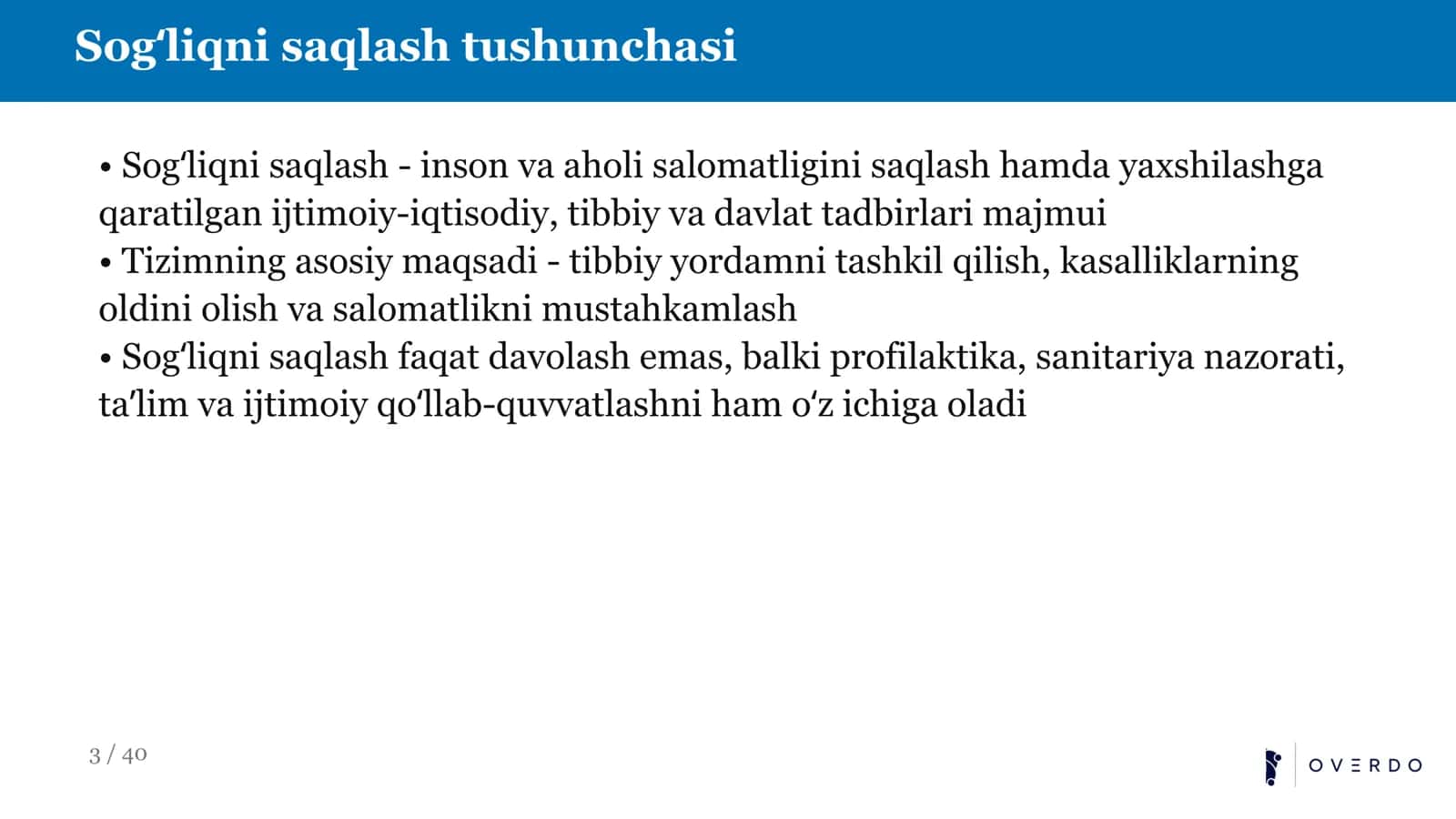 TIBBIYOT KASBIGA KIRISH 3
