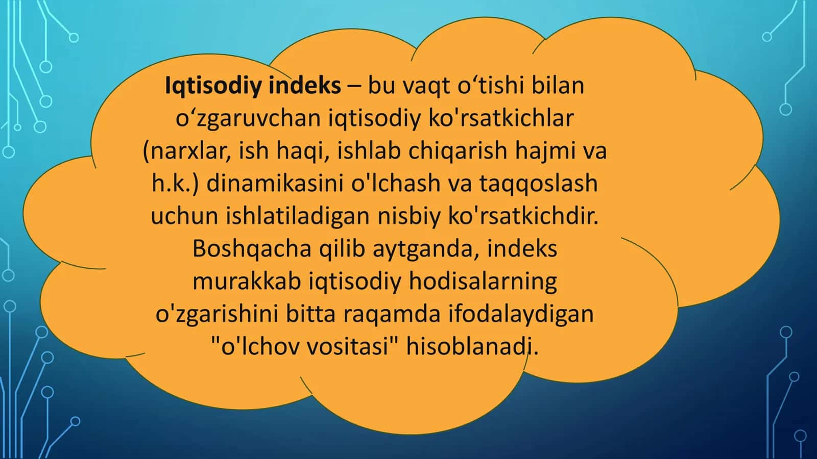 IQTISODIY INDEKSLAR. STATISTIKA AMALIYOTIDA 3