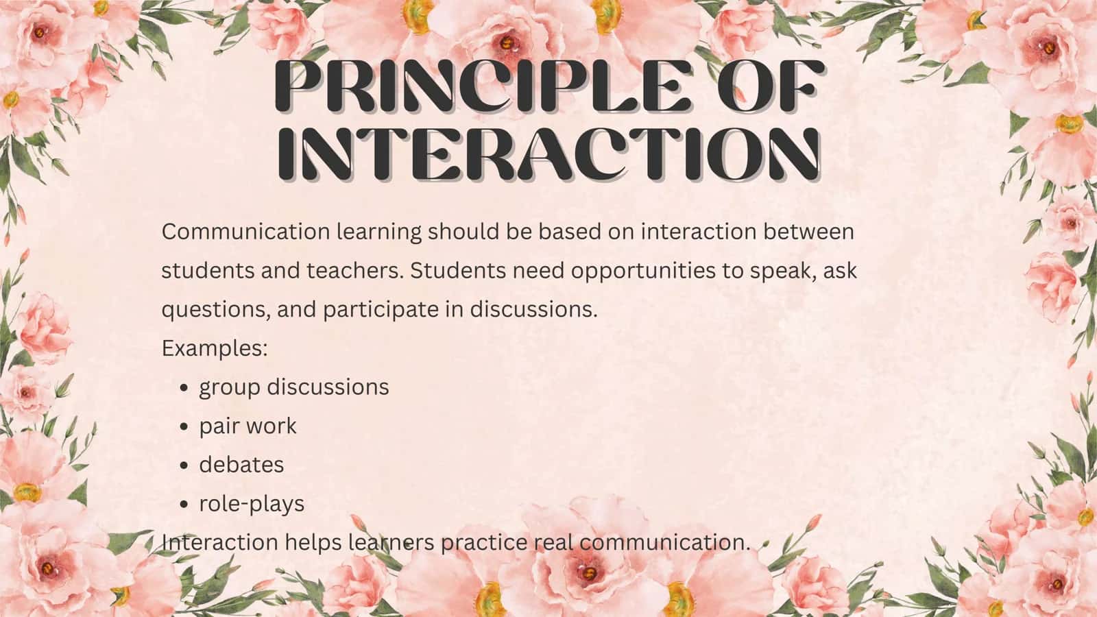 Principles of Teaching Communication 3