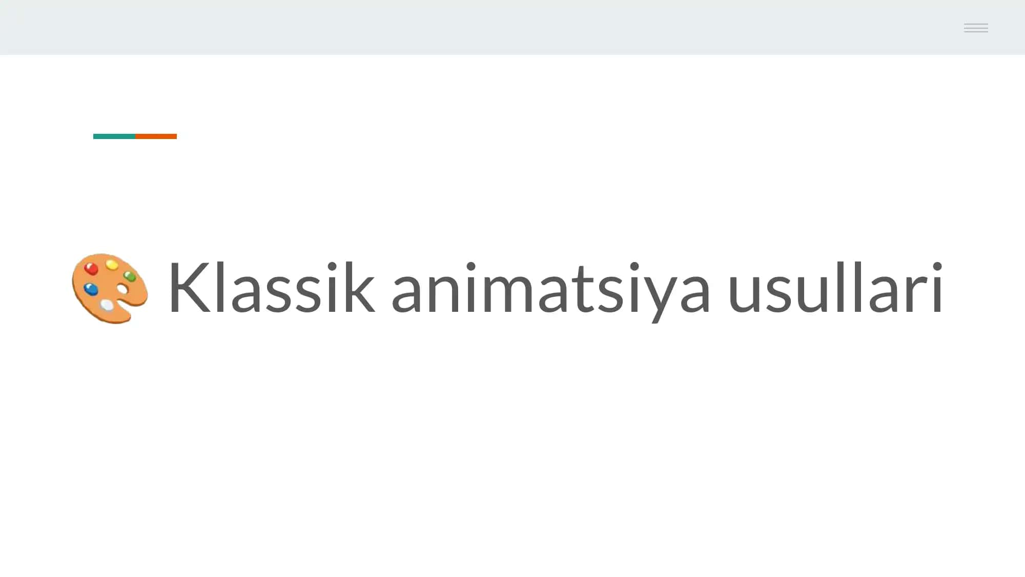 klassik animatsiya turlari 3