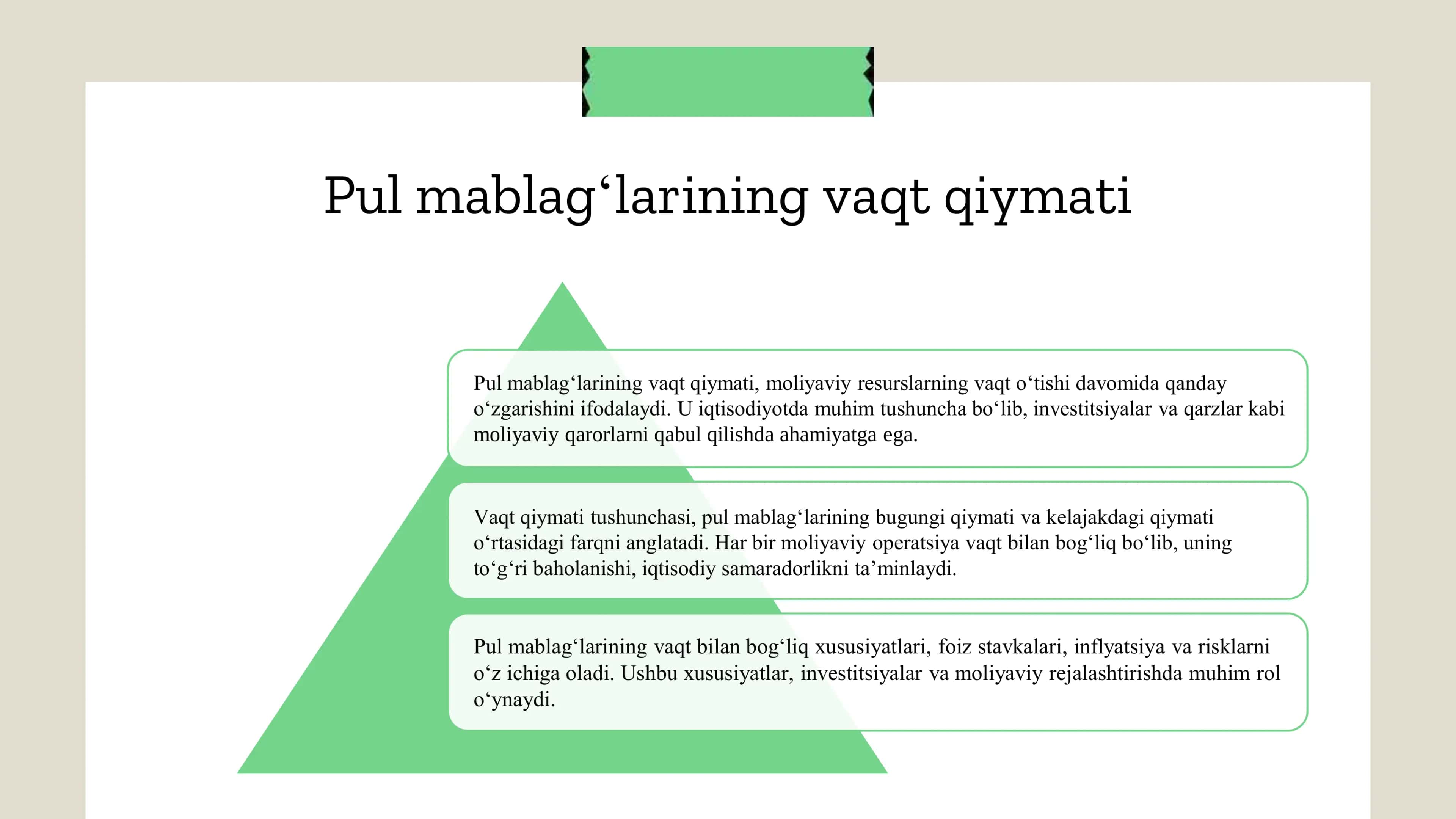 Pul mablagʻlarining vaqt qiymati 3