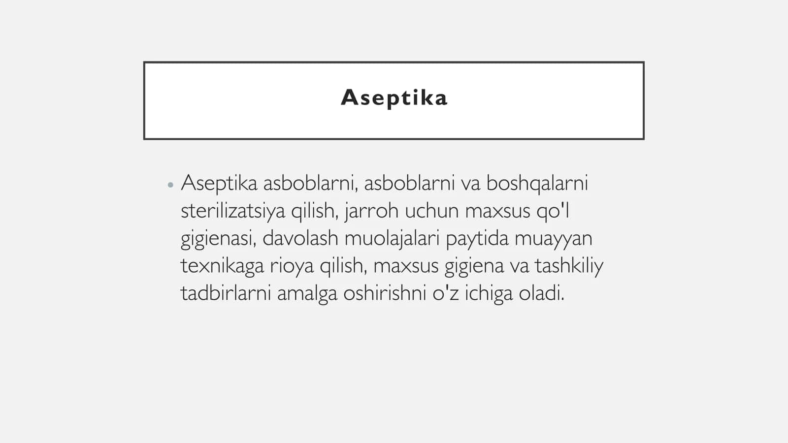 Stomatologiyada Aseptika va Antiseptika 3