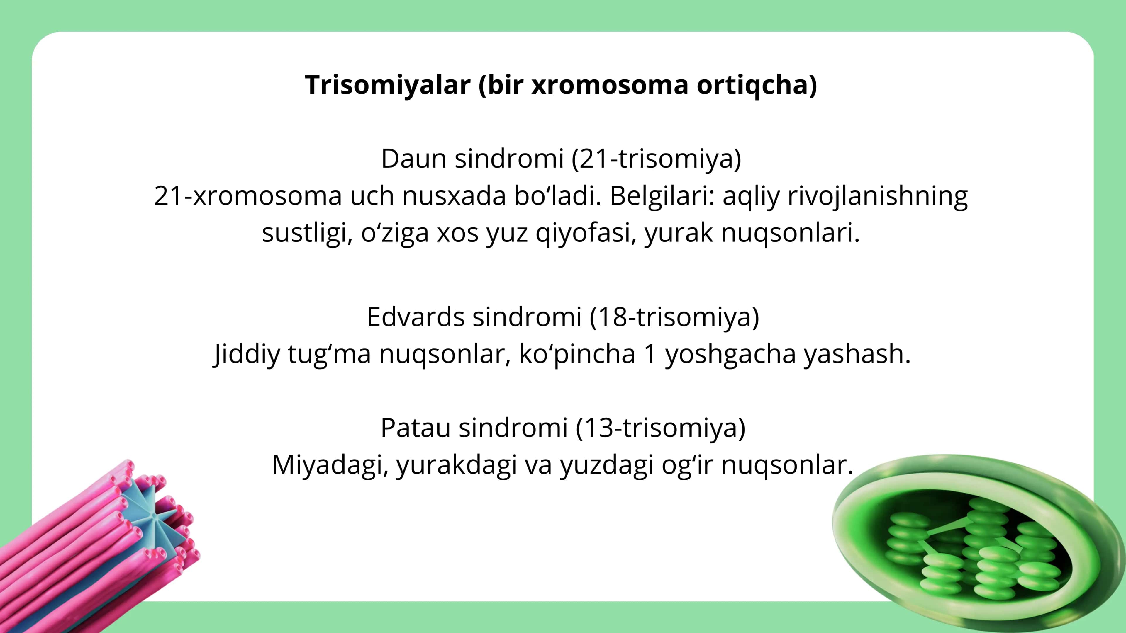 Xromosoma kasalliklari 3