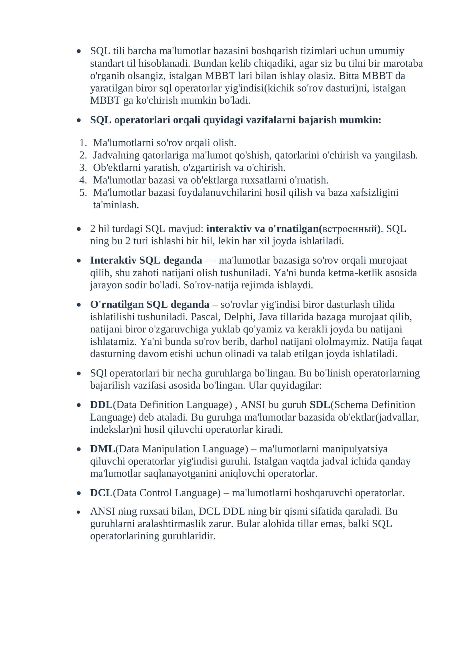 SQL Server va undan foydalanish 3