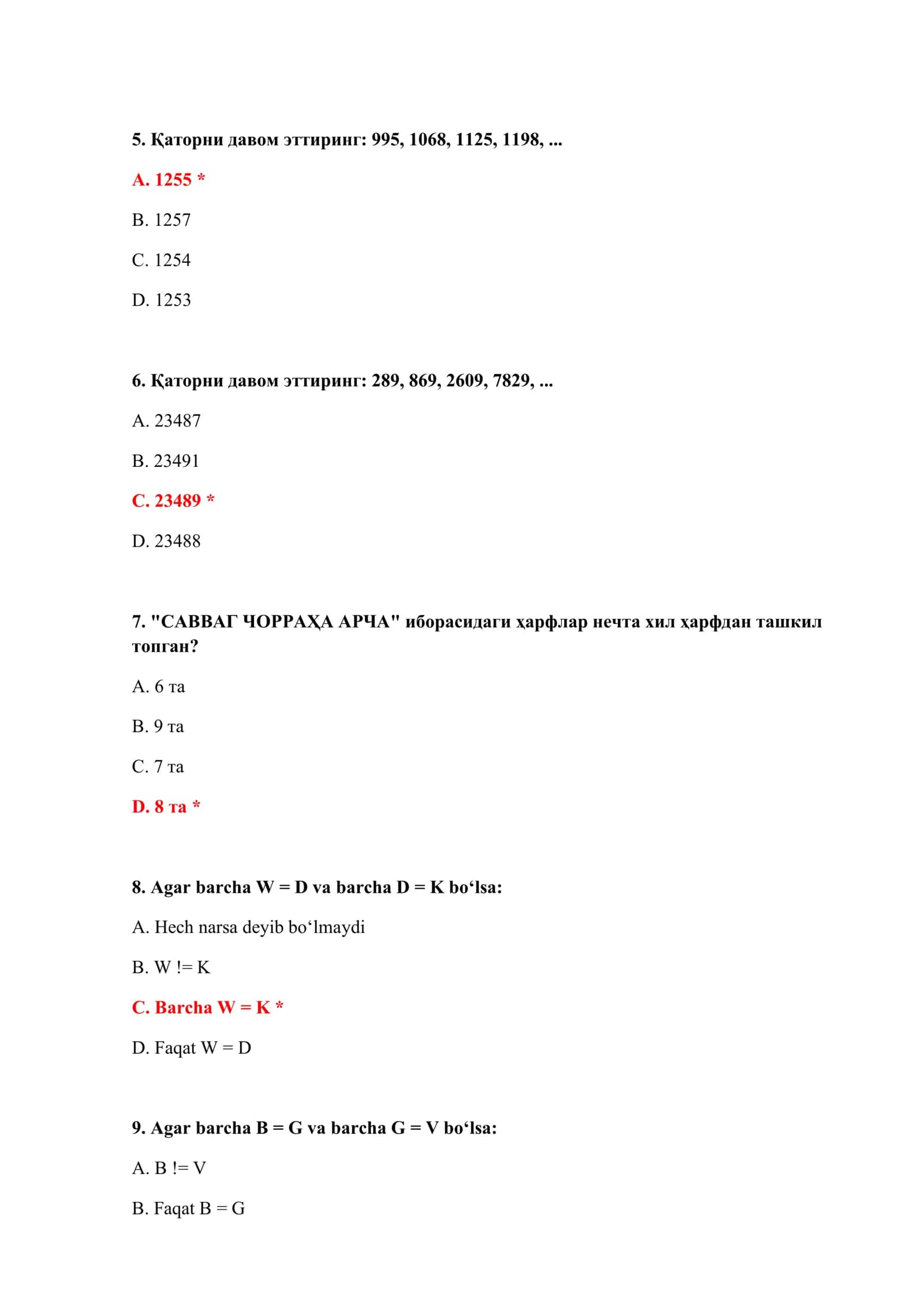 BOJXONA TEST SAVOLLARI YANGI 3