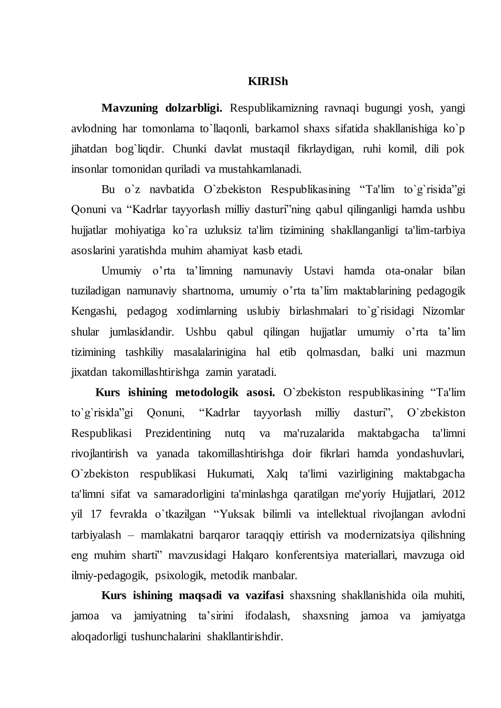 ShAXSNING OILA MUHITI VA JAMOADA ShAKLLANIShIDAGI UZVIYLIGI 3