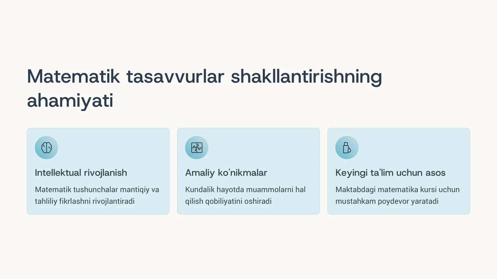 Elementar matematik tasavvurlar 3