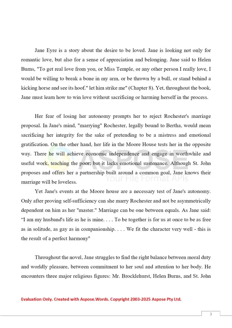 Social rejection in the novel “Jane Eyre” by Charlotte Bronte 3