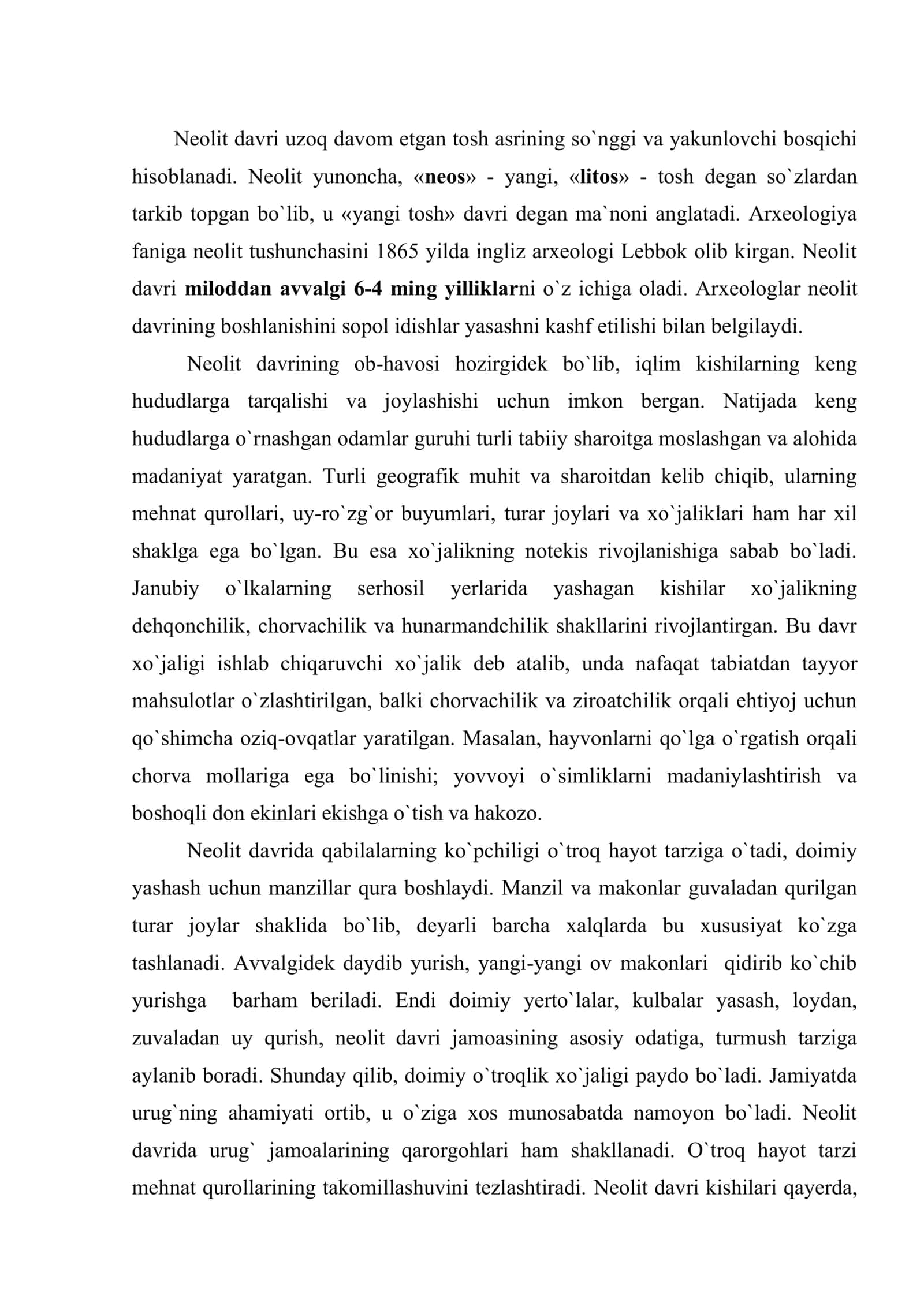 Neolit davri arxeologiyasi 3