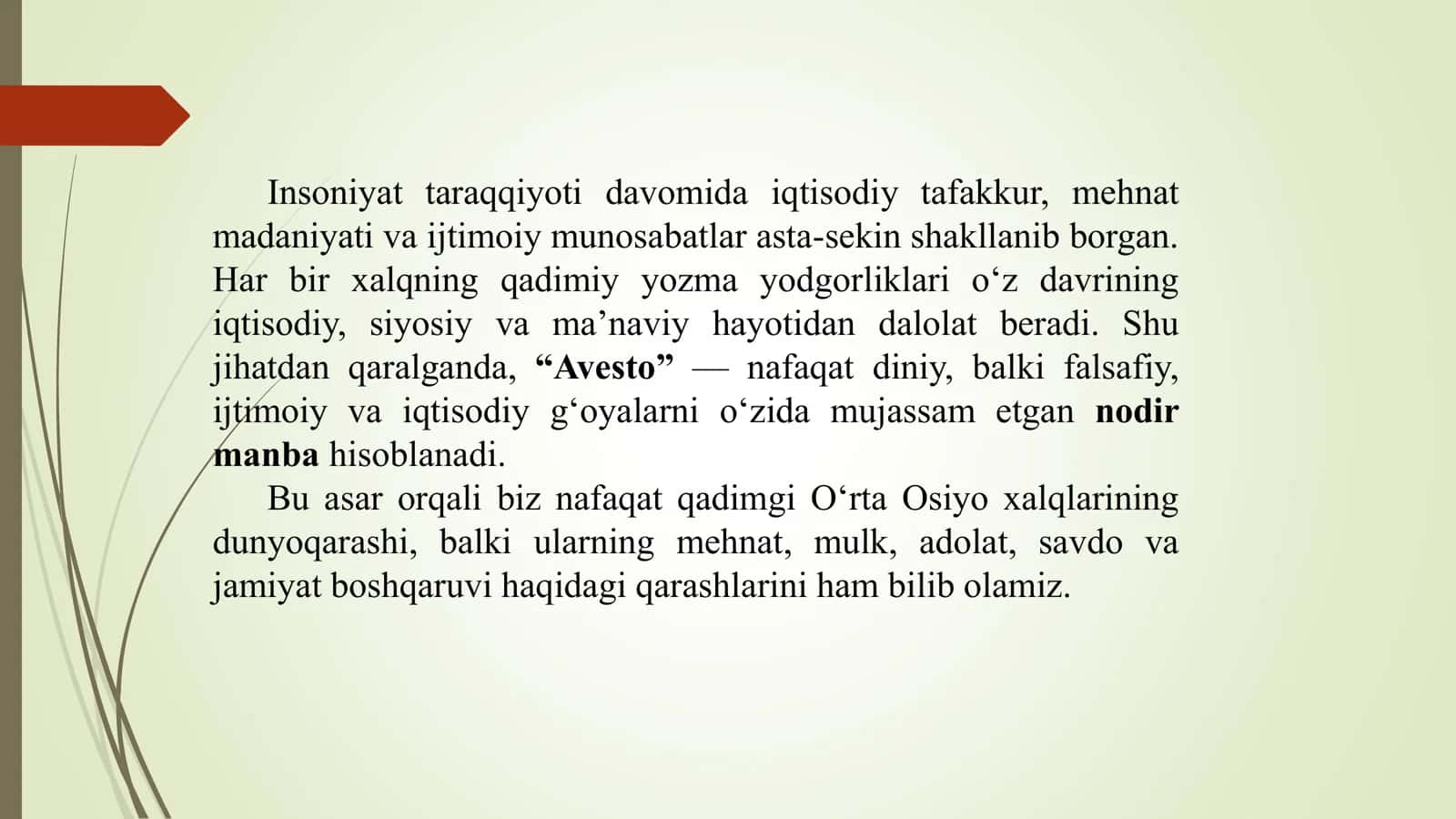 Avesto qadimgi iqtisodiy qarashlar 3