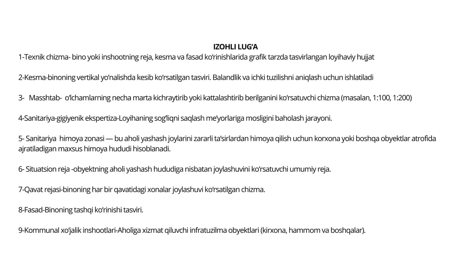 MTT loyihasini sanitar-gigiyenik baxo berish 3