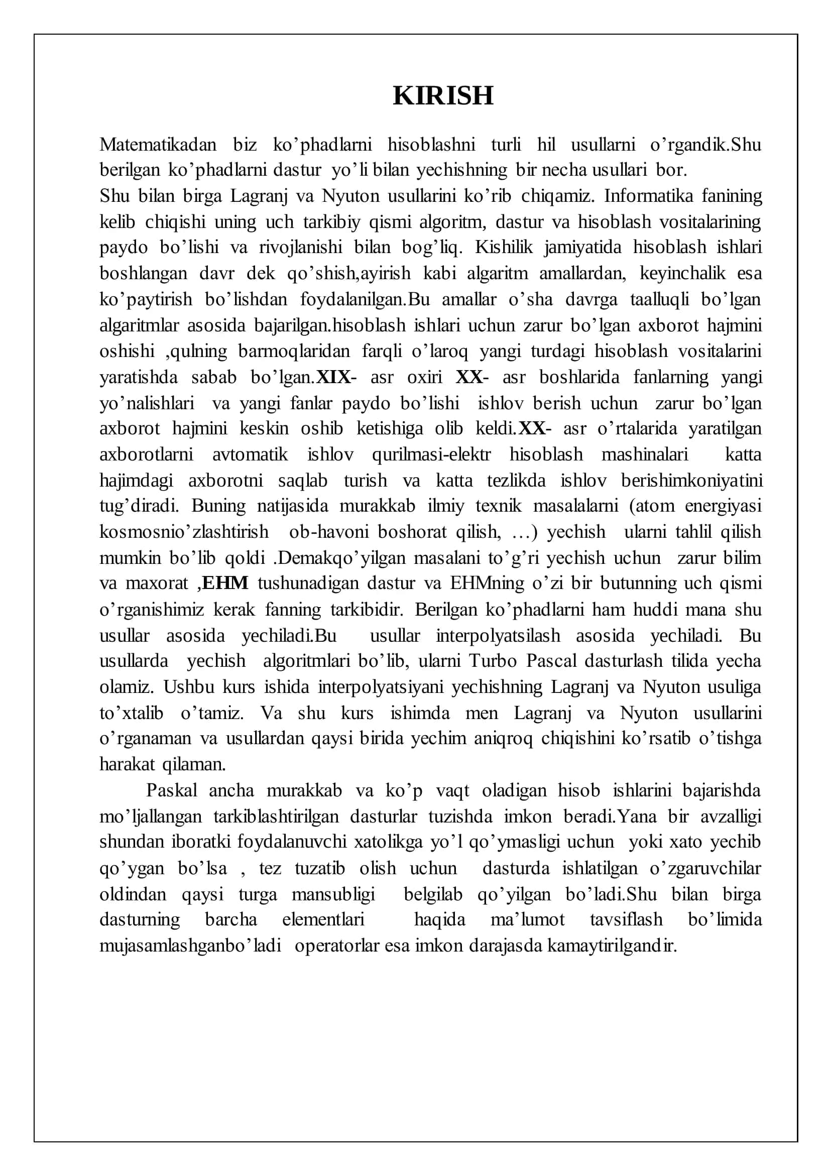 Kо’phadlarni interpolyatsiya usulida hisoblash 3
