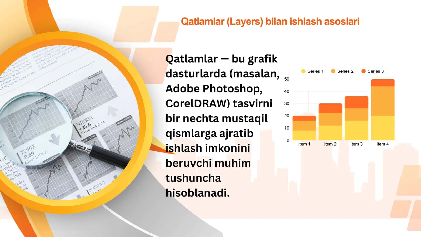 Qatlamlar, kanallar, grafik formatlar bilan ishlash 3