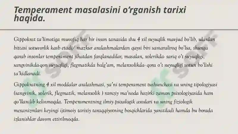 Temprament haqida umumiy tushuncha 3