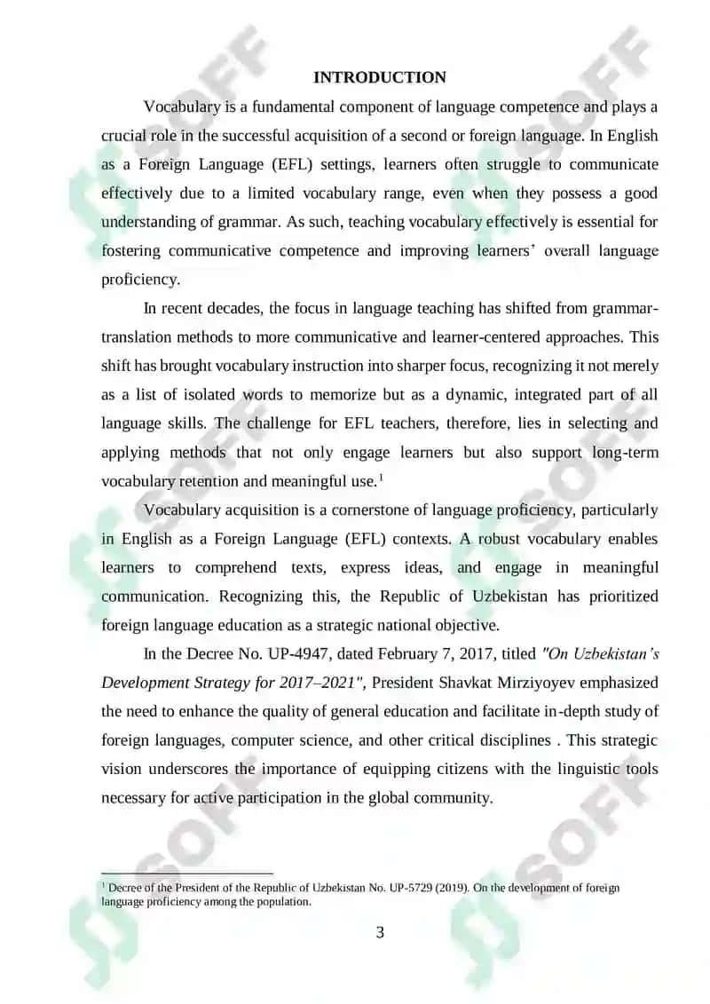 Effective Methods of Teaching Vocabulary in EFL Classes 3