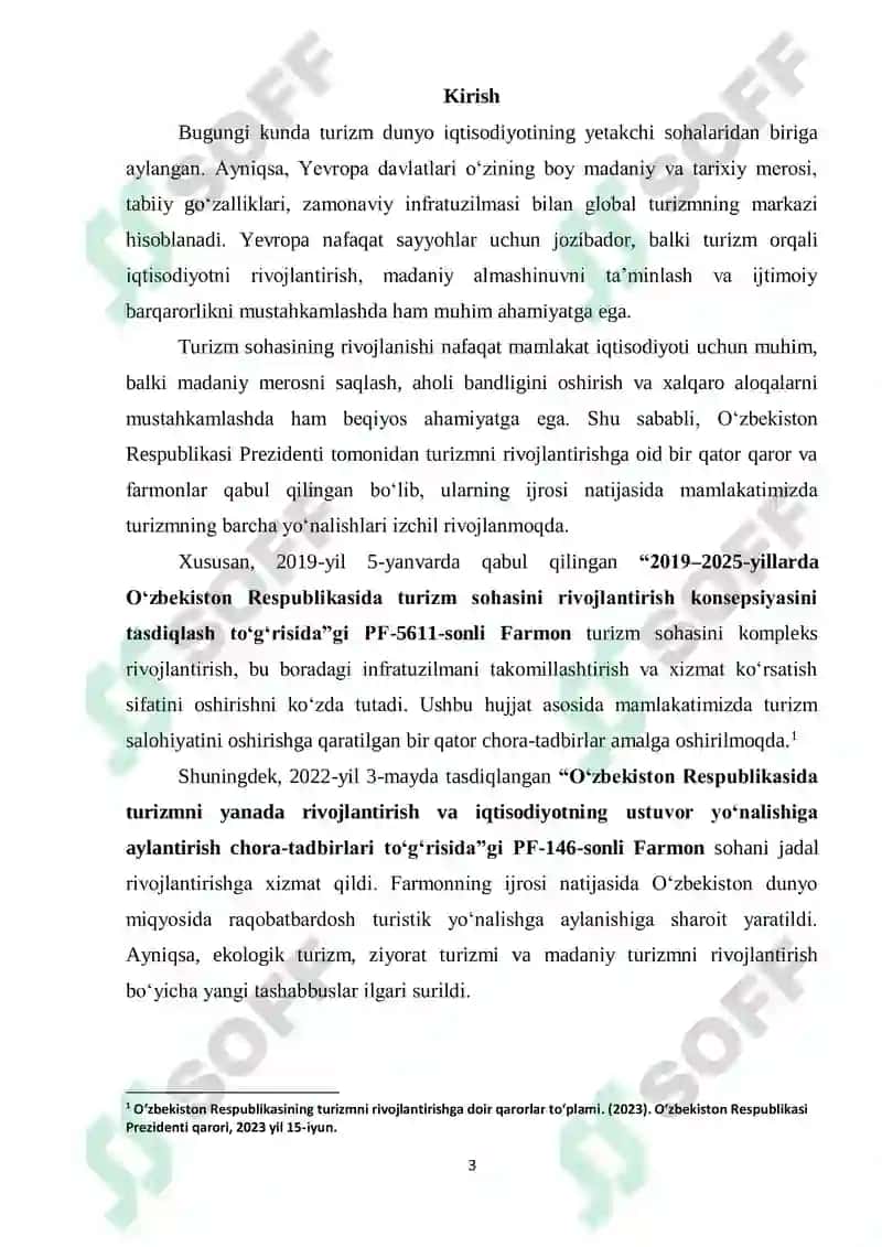 YEVROPA TURIZMNING RIVOJLANISHI 3