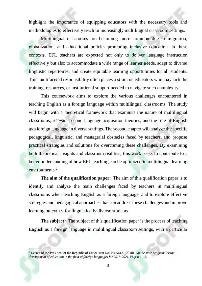 Challenges in Teaching English as a Foreign Language in Multilingual Classrooms 3